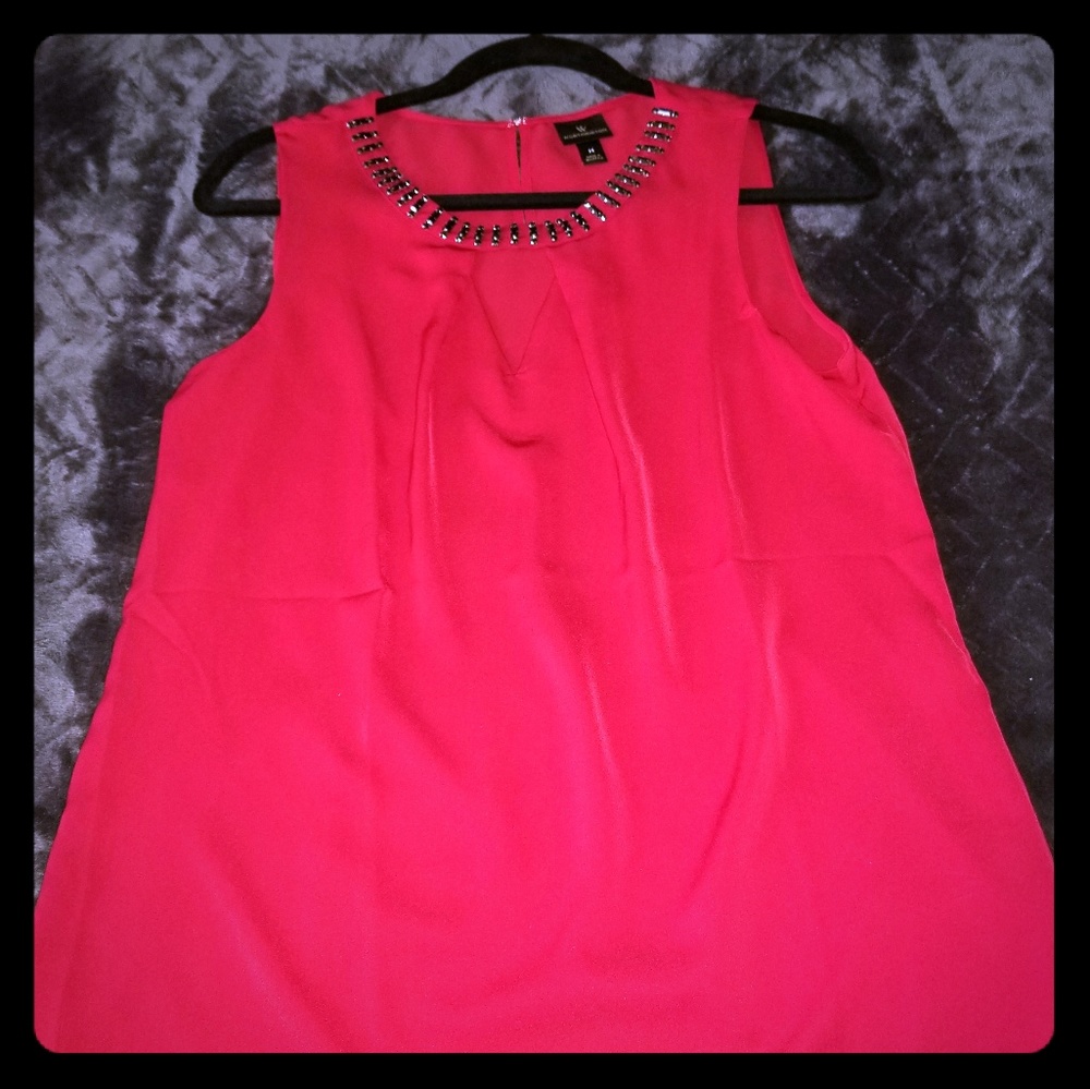 Red Embellished tank